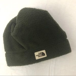 North Face Women's Green Fleece Winter Beanie Hat